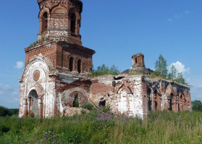 Тихвино-Богородицкая церковь (разрушенная). Фотография 2
