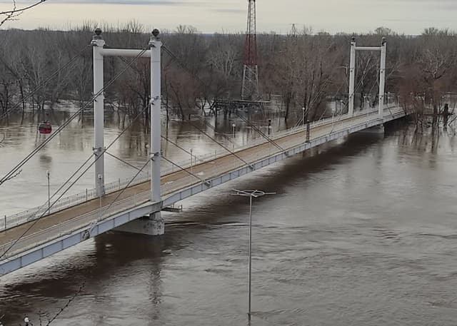 Пешеходный мост через Урал. Фотография 3